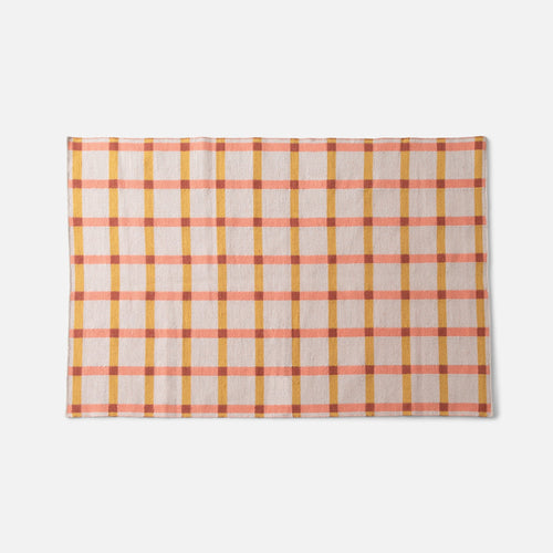 Plaid Wool Reversible Rug