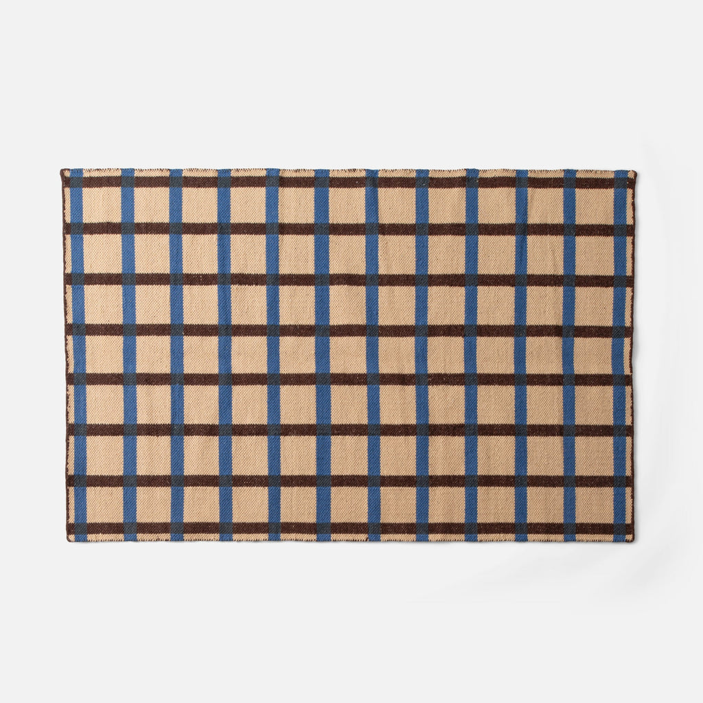 Plaid Wool Reversible Rug