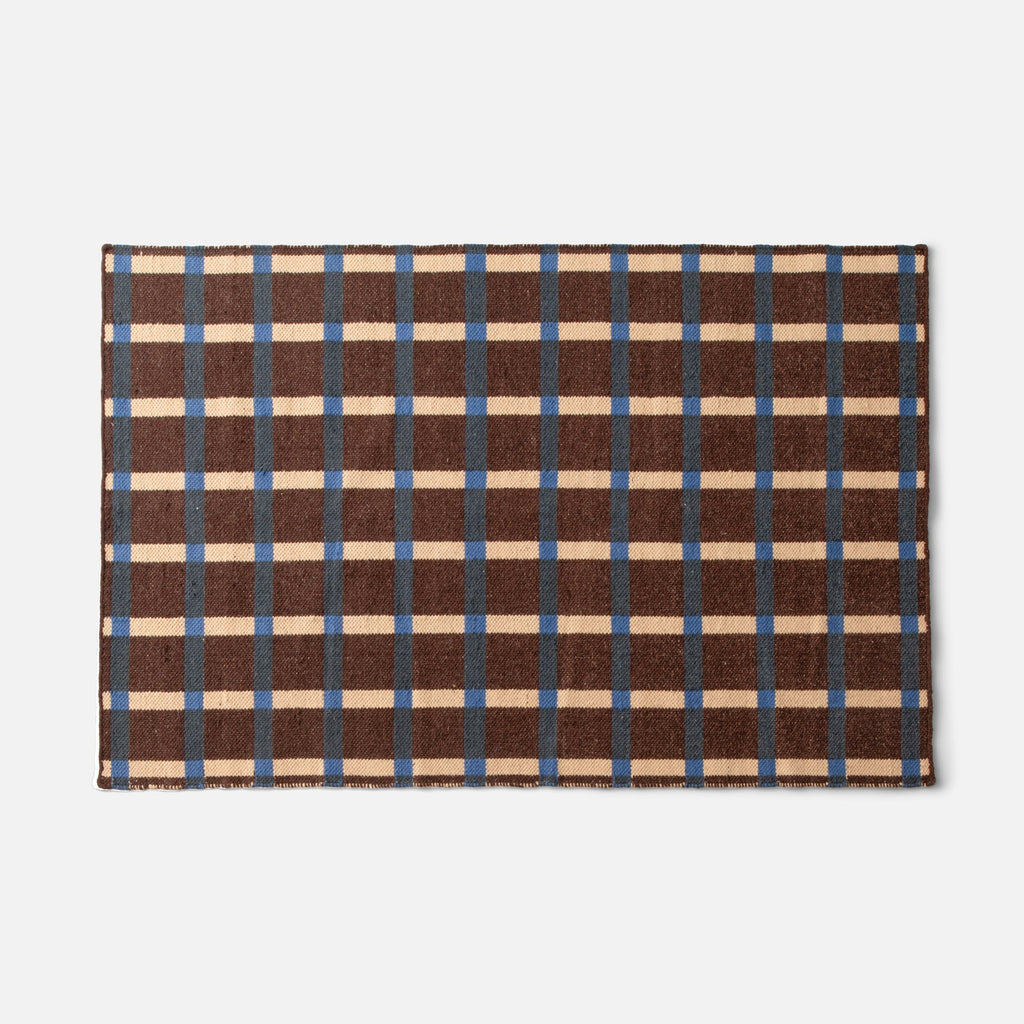 Plaid Wool Reversible Rug
