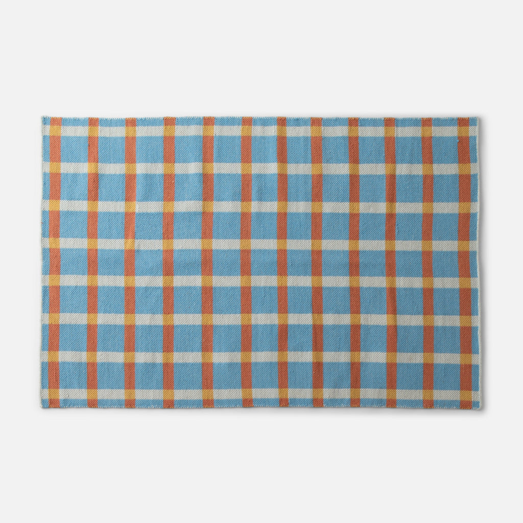 Plaid Wool Reversible Rug