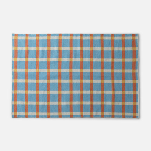 Plaid Wool Reversible Rug