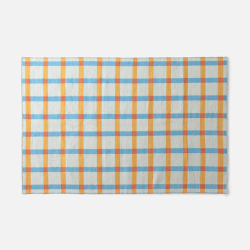 Plaid Wool Reversible Rug