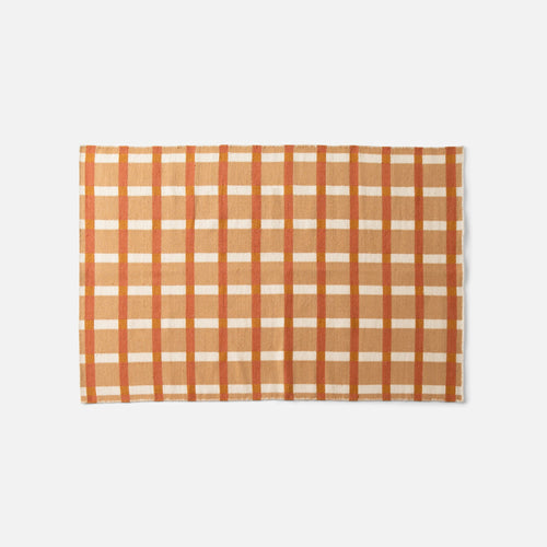 Plaid Wool Reversible Rug