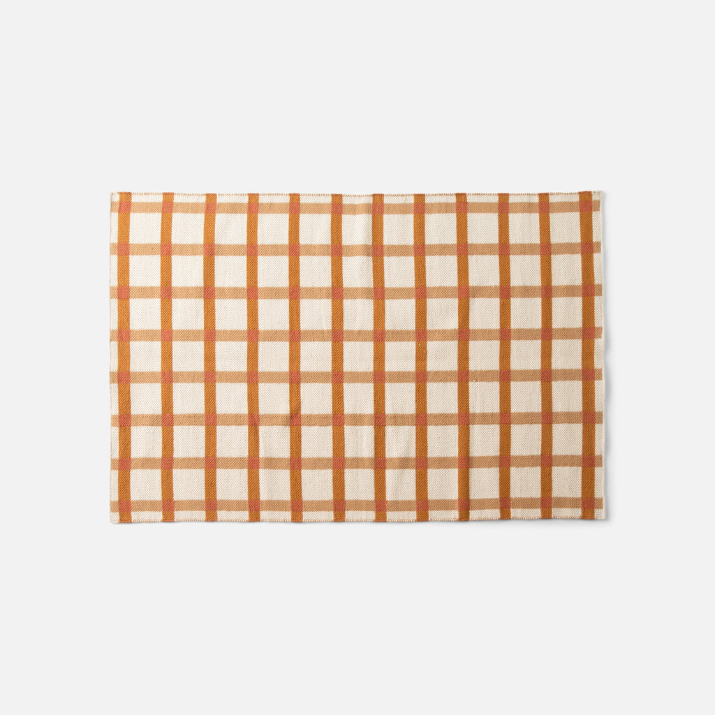 Plaid Wool Reversible Rug