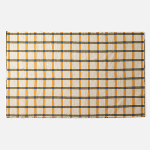 Plaid Wool Reversible Rug