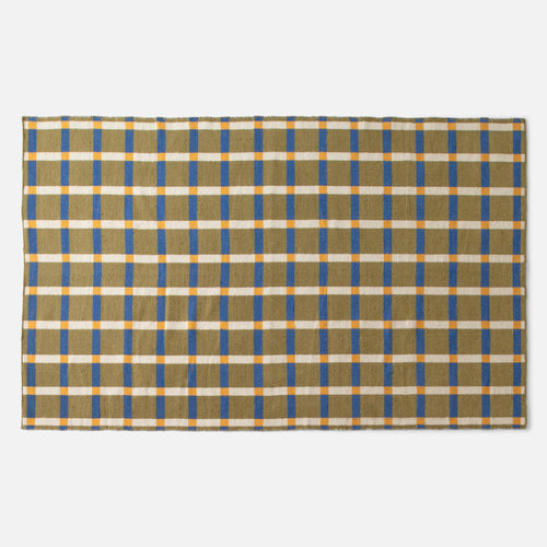 Plaid Wool Reversible Rug