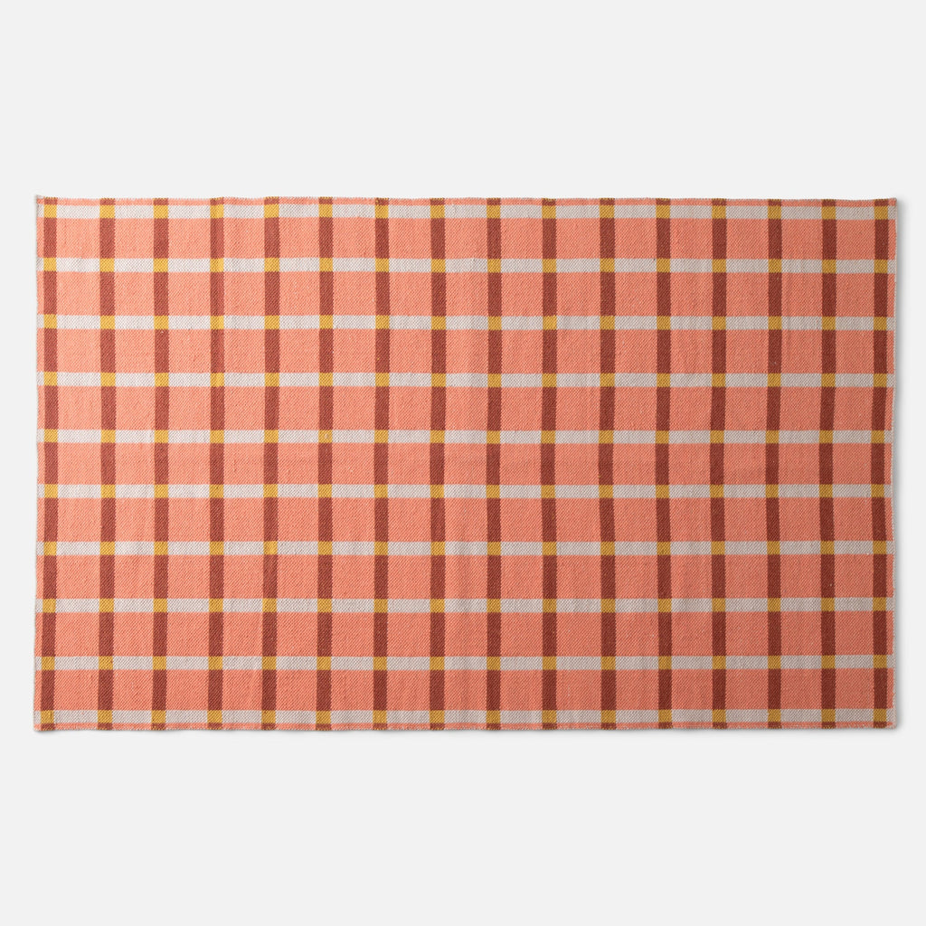 Plaid Wool Reversible Rug