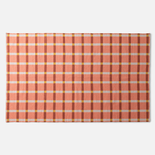 Plaid Wool Reversible Rug
