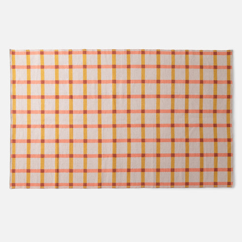 Plaid Wool Reversible Rug