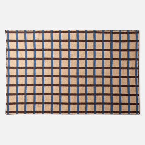 Plaid Wool Reversible Rug