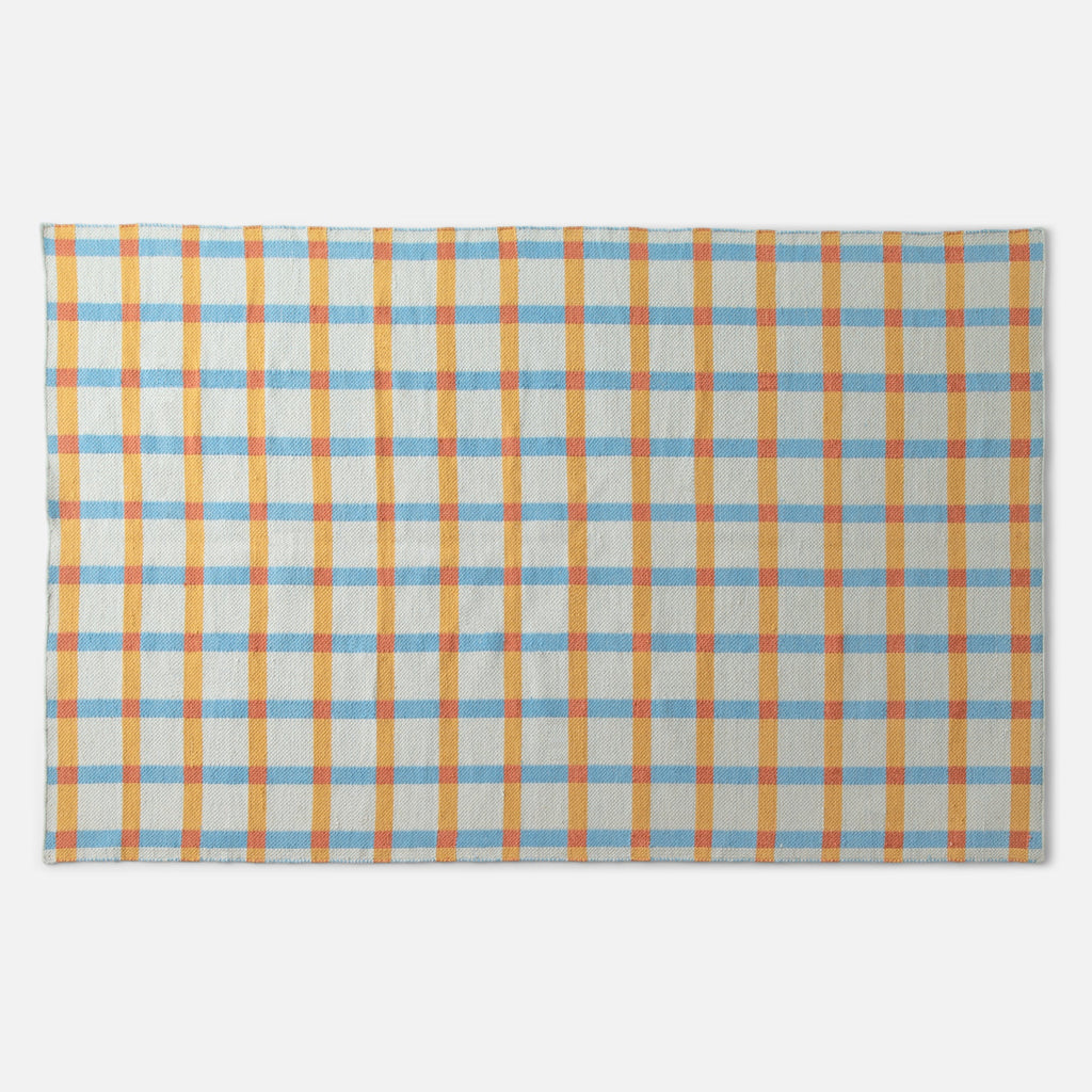 Plaid Wool Reversible Rug