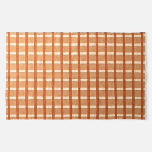 Plaid Wool Reversible Rug