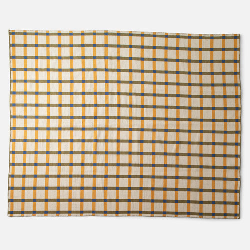 Plaid Wool Reversible Rug