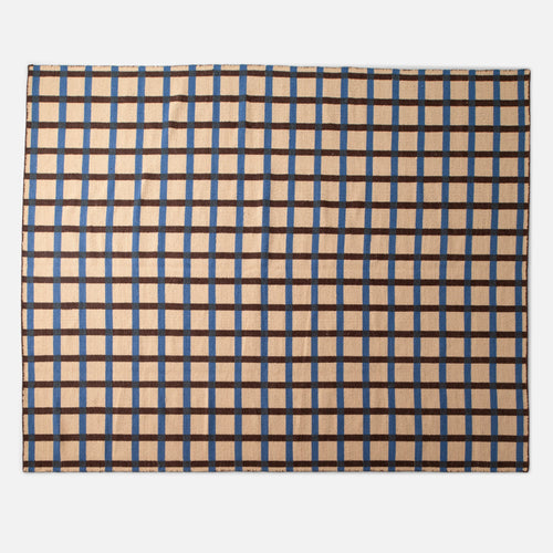 Plaid Wool Reversible Rug