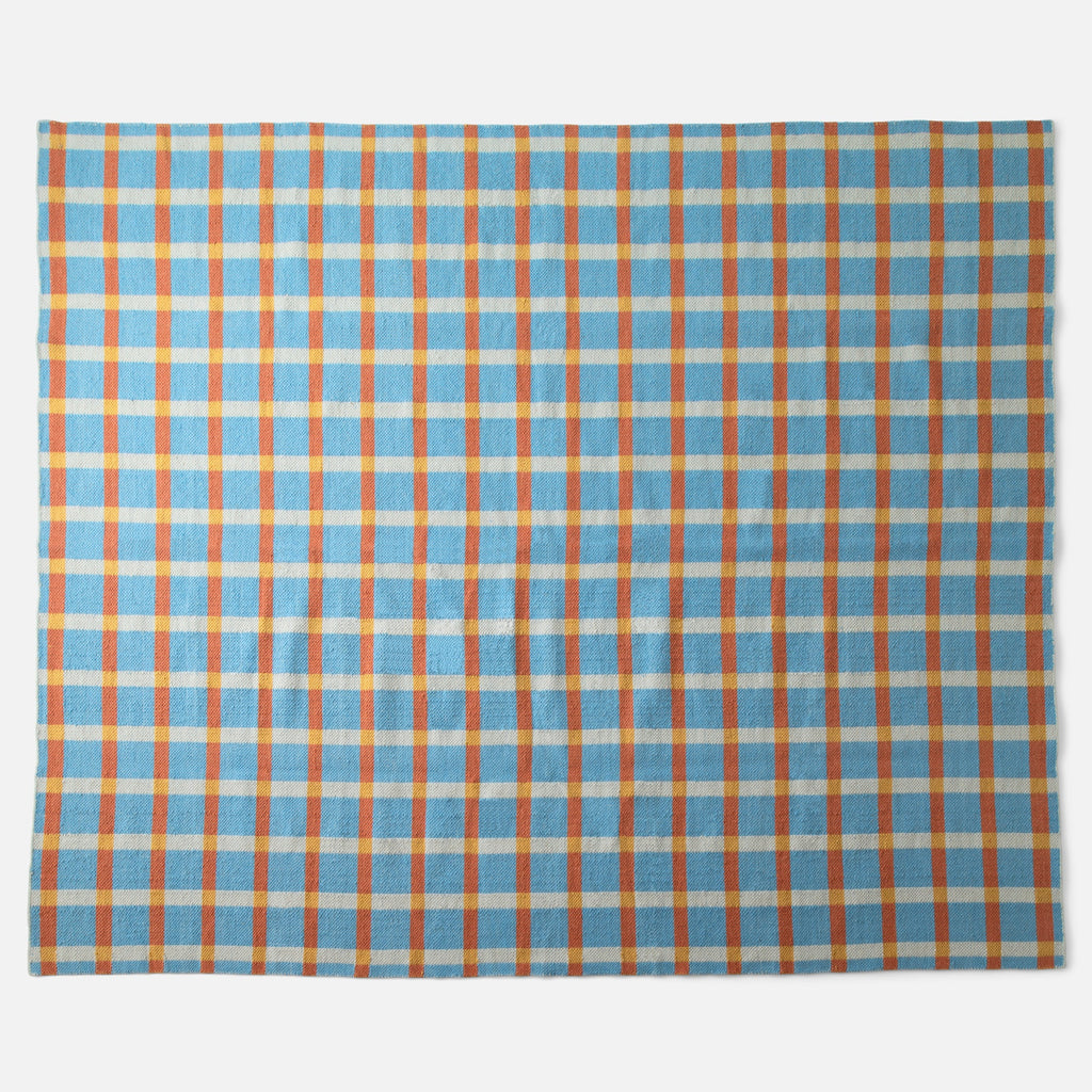 Plaid Wool Reversible Rug