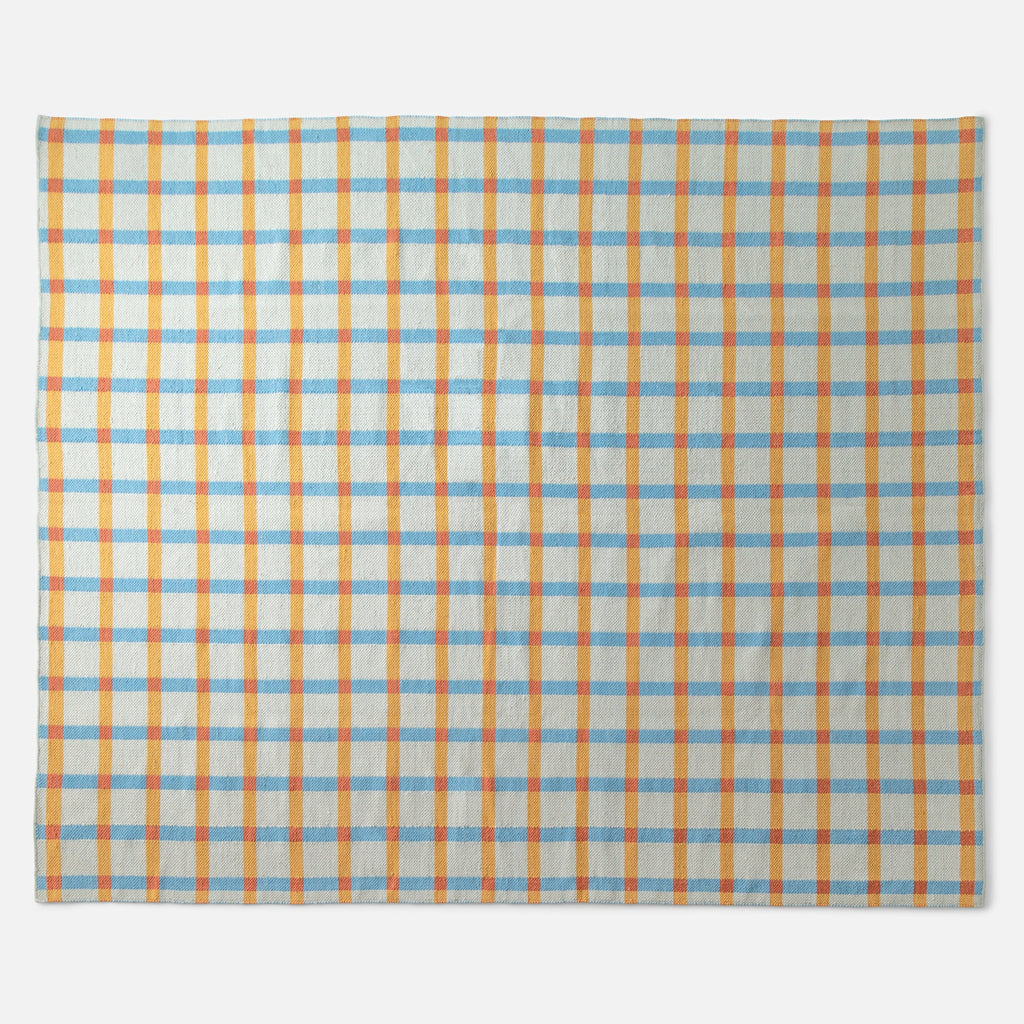 Plaid Wool Reversible Rug