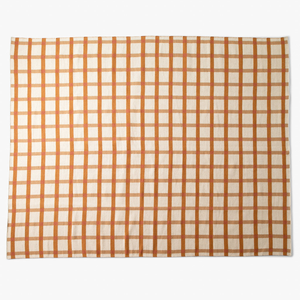 Plaid Wool Reversible Rug
