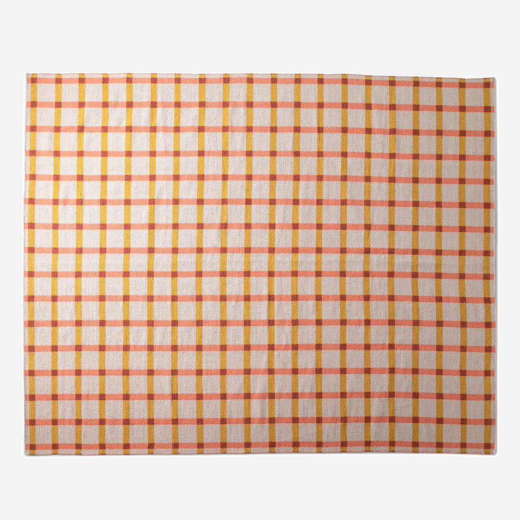 Plaid Wool Reversible Rug