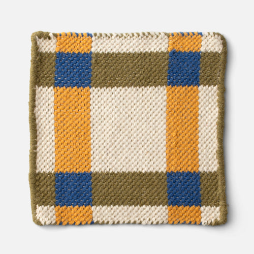 Plaid Wool Reversible Rug
