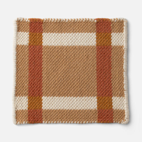 Plaid Wool Reversible Rug