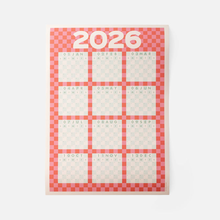 Patchwork Monthly Calendar 2026