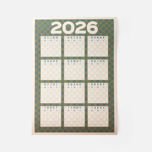 Patchwork Monthly Calendar 2026