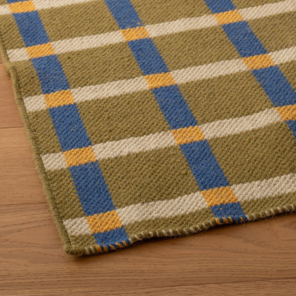 Plaid Wool Reversible Rug