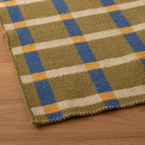 Plaid Wool Reversible Rug