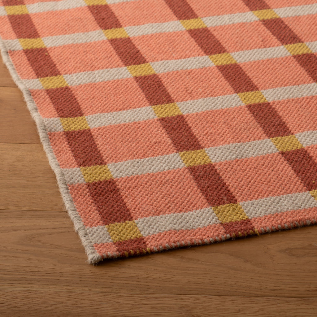 Plaid Wool Reversible Rug