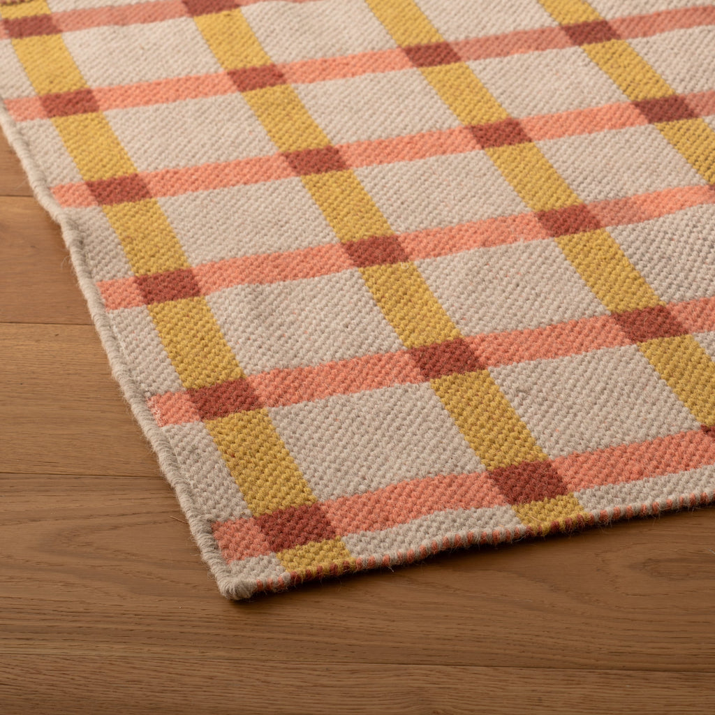 Plaid Wool Reversible Rug