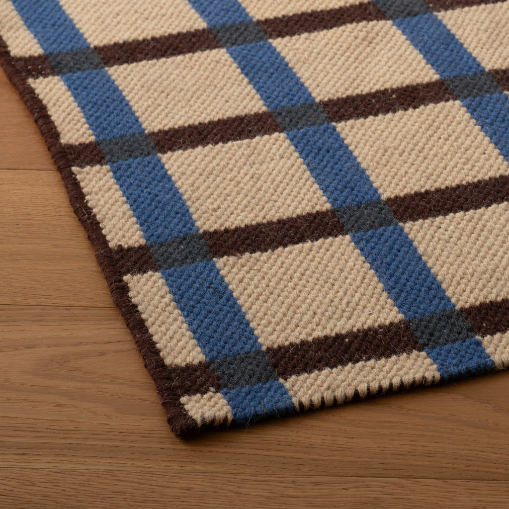 Plaid Wool Reversible Rug