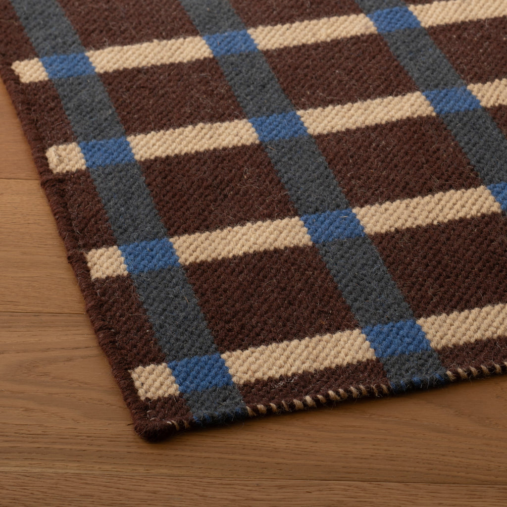 Plaid Wool Reversible Rug
