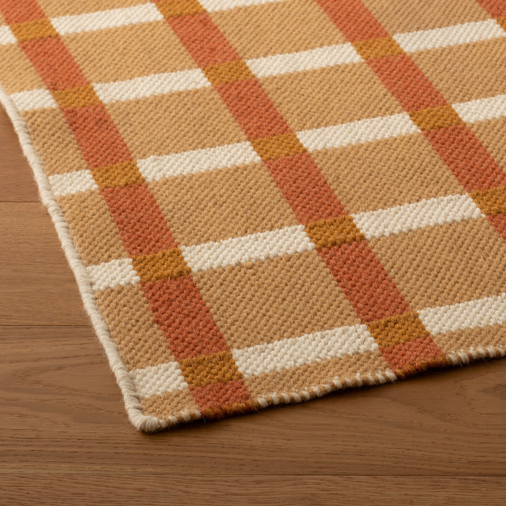 Plaid Wool Reversible Rug