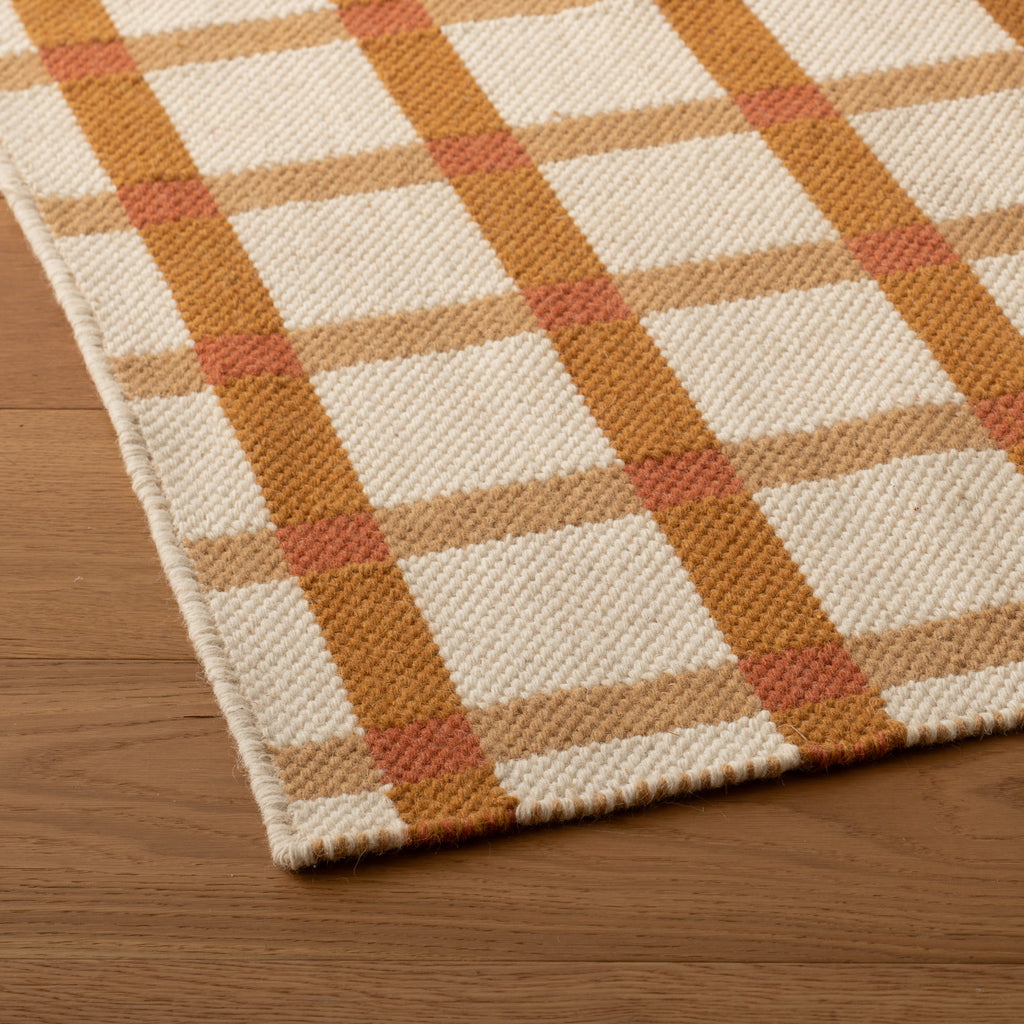 Plaid Wool Reversible Rug
