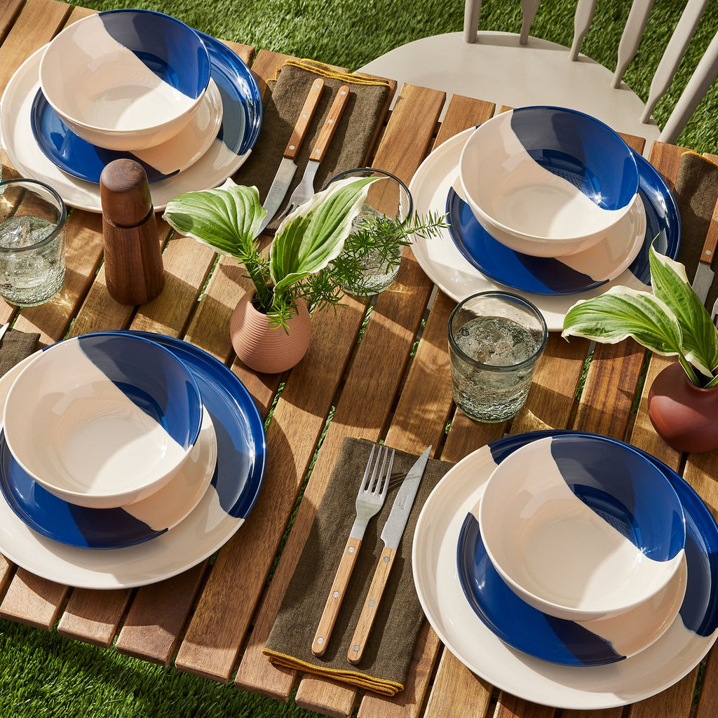 Half & Half Melamine Dinnerware