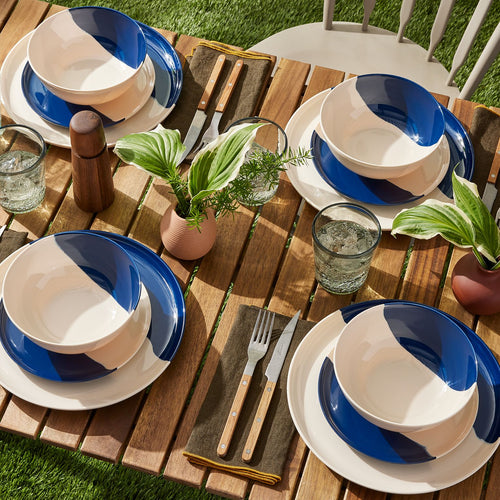 Half & Half Melamine Dinnerware