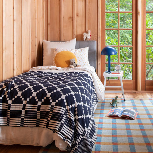 Plaid Wool Non-Slip Rug