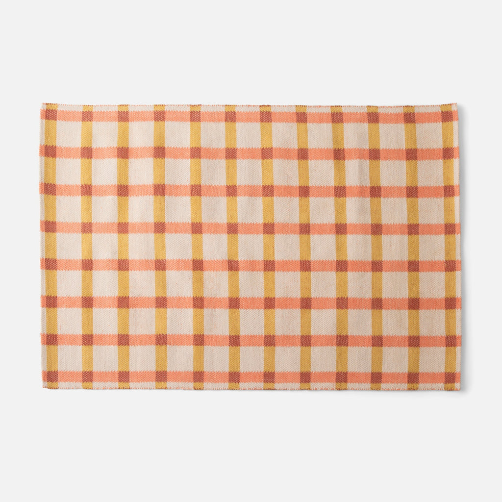Plaid Wool Non-Slip Rug