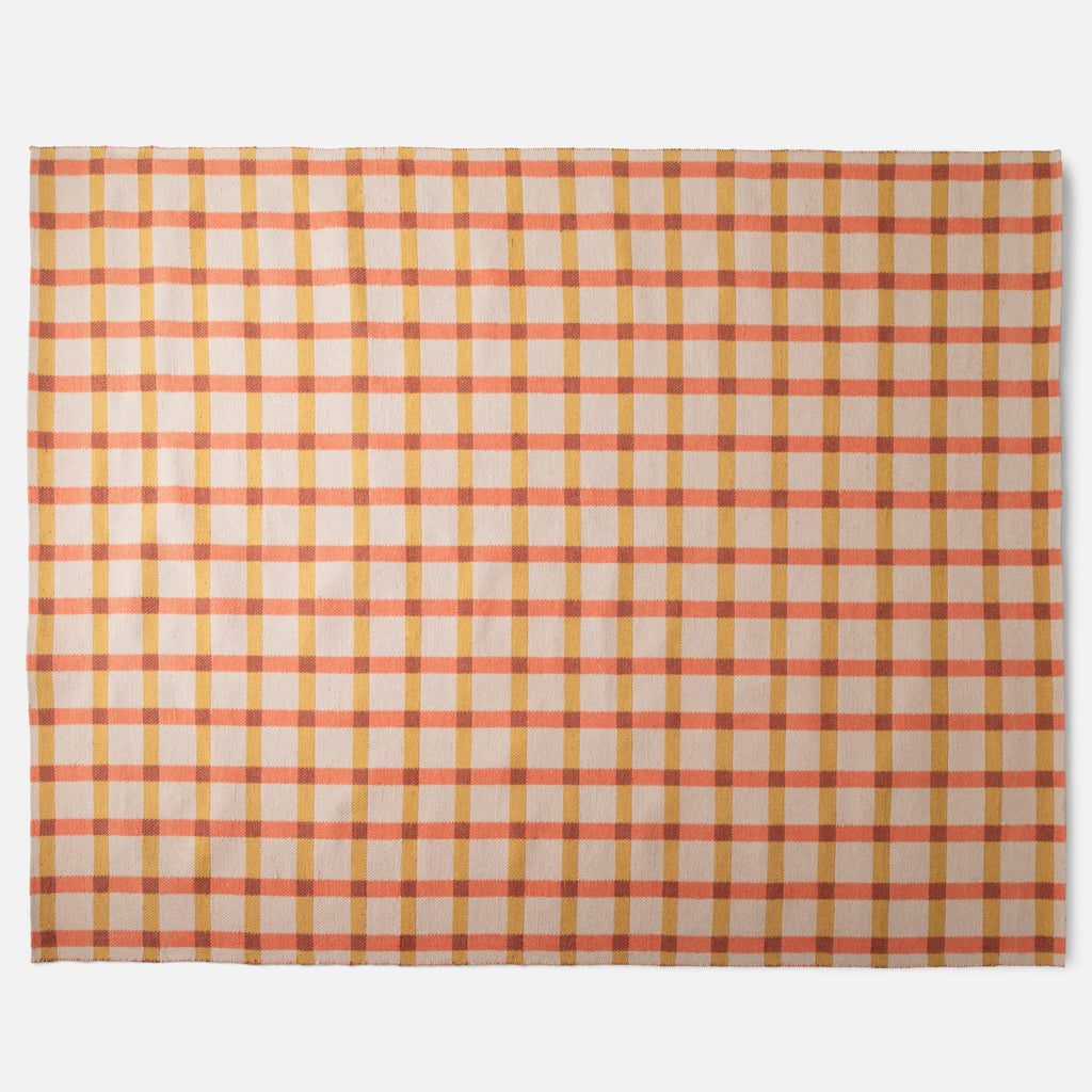 Plaid Wool Non-Slip Rug