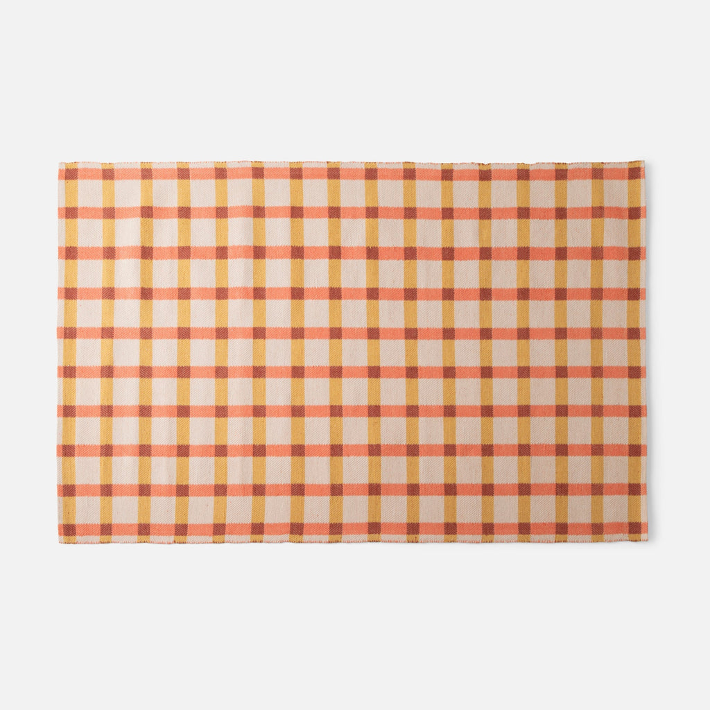Plaid Wool Non-Slip Rug