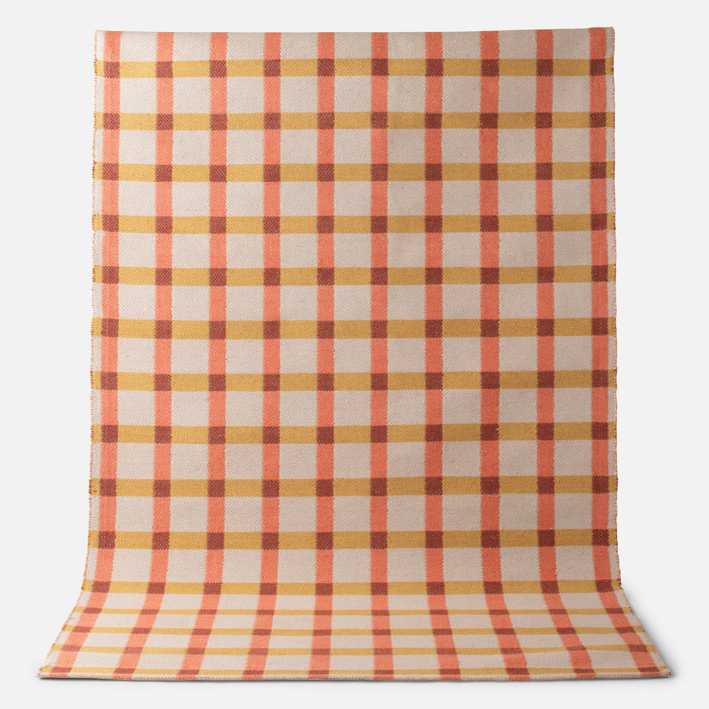 Plaid Wool Non-Slip Rug