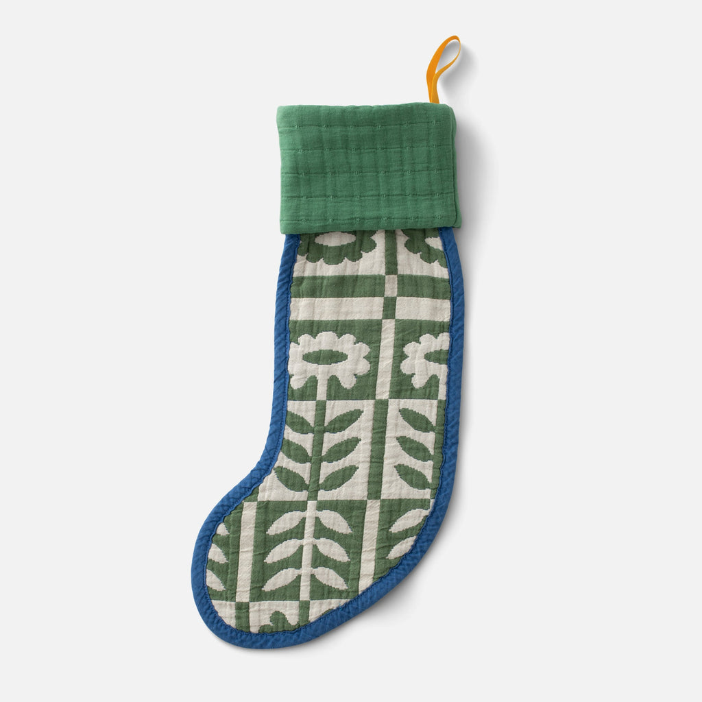 Schoolhouse Stillwater Floral Stocking - Juniper:main