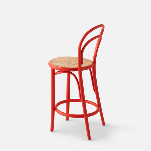 TON 14 Bentwood Caned Stool::Persimmon::Hover