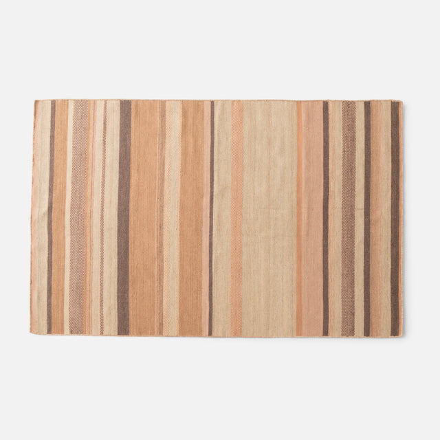 Striped Wool Flatweave Rug:main