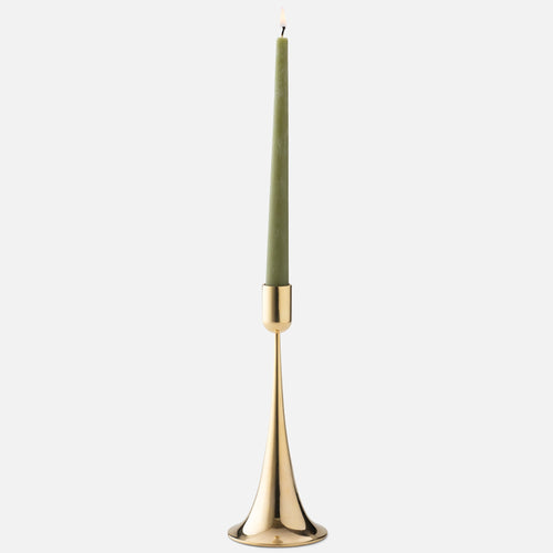 Brass Trumpet Candle Holder
