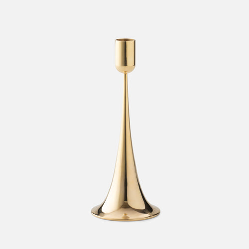 Brass Trumpet Candle Holder