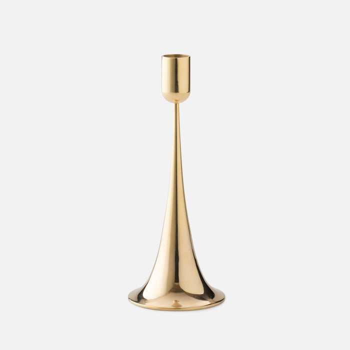 Brass Trumpet Candle Holder