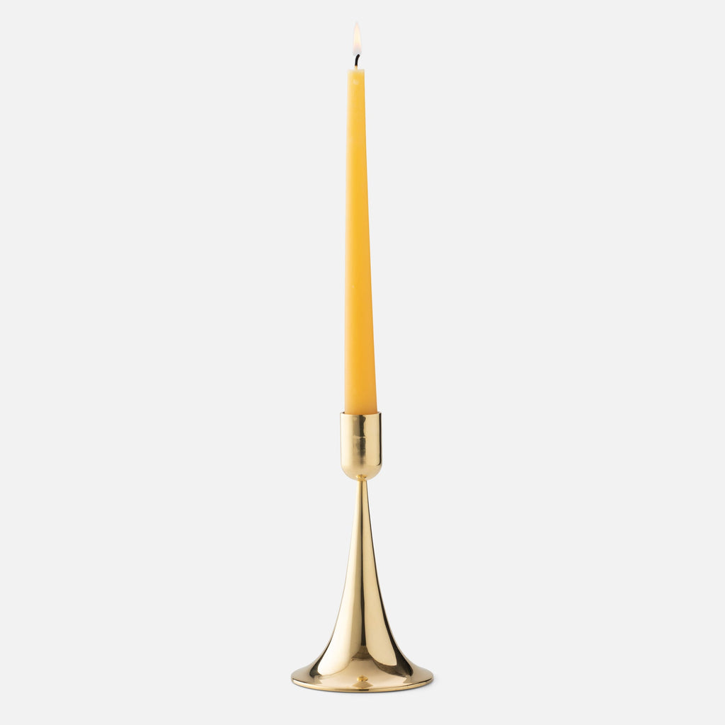 Brass Trumpet Candle Holder
