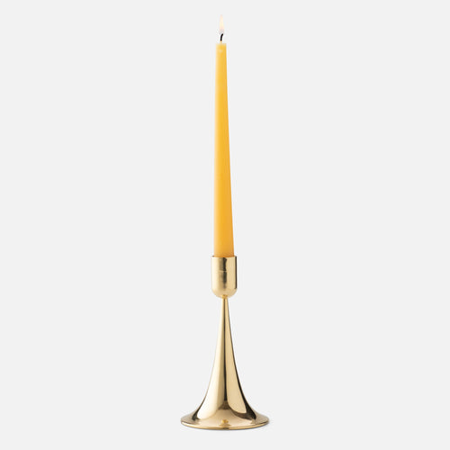 Brass Trumpet Candle Holder