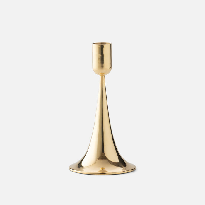 Brass Trumpet Candle Holder